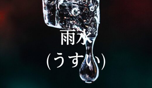 雨水（うすい）　二十四節気　第二　～自然のリズムを感じて過ごす～