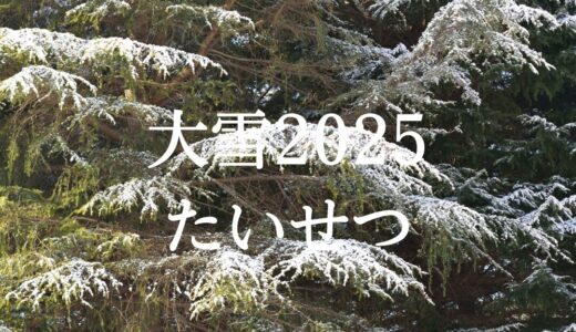 大雪（たいせつ）2025年　二十四節気　第二十一　～自然のリズムを感じて過ごす～